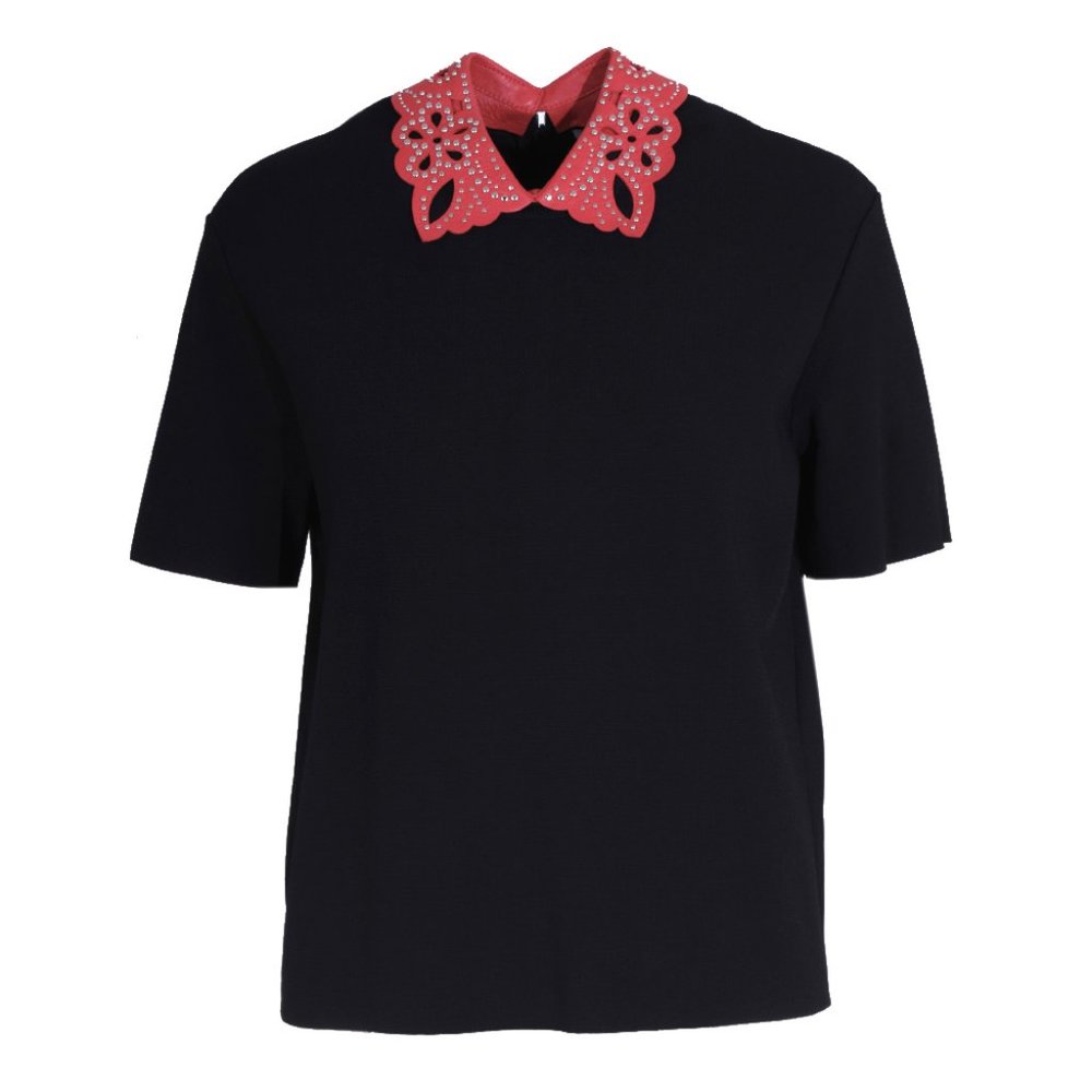 Valentino top with leather collar - Picture 1 of 10